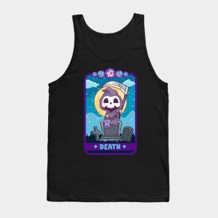 Death - Cute Kawaii Anime Reaper Tarot Card Shirt Tank Top